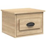 vidaXL Table de chevet murale chêne sonoma 41 5x36x28 cm