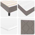 vidaXL Lit Box Spring avec matelas taupe  180 x 200 cm  fait en tissu.