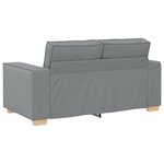vidaXL Canapé 2 places Gris clair 120 cm Tissu