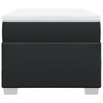 vidaXL Sommier à lattes de lit avec matelas Noir 90x190 cm Similicuir