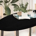 vidaXL Dessus de table marron foncé 120x60x4cm bois chêne massif ovale