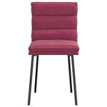vidaXL Chaises à manger lot de 2 Rouge bordeaux Velours