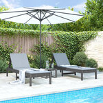 vidaXL Chaises longues lot de 2 gris 199 5x60x74 cm bois massif de pin