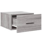 vidaXL Table de chevet murale sonoma gris 35x35x20 cm