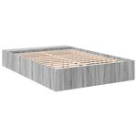 vidaXL Cadre de lit sonoma gris 135x190 cm bois d'ingénierie
