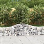 vidaXL Paniers à gabions arqués 9 Pièces 200x30x40/60 cm Fer galvanisé