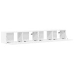 vidaXL Meuble TV mural 2 Pièces Blanc 60 x 31 x 29.5 cm Bois d'ingénierie