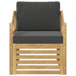 vidaXL Canapé d’extérieur Polyester Blanc et anthracite
