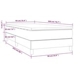 vidaXL Sommier à lattes de lit avec matelas Bleu 90x200 cm Tissu