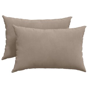vidaXL Coussins de canapé 2 Pièces Taupe 60 x 40 cm tissu