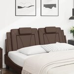 vidaXL Coussin de tête de lit Viana marron 160 cm similicuir