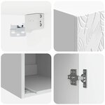 vidaXL Ensemble de Meubles 2 Pièces Blanc brillant 33 x 34 5 x 90 cm