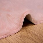 vidaXL Tapis en Peau de Mouton Synthétique Rose 140 x 200 cm Polyester