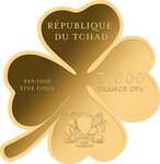 Pièce de monnaie en Or 3000 Francs g 0.031 (1/1000 oz) Millésime 2024 Gold Gift GOOD LUCK 1/1000