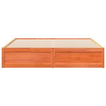 vidaXL Cadre de lit sans matelas cire marron 200x200cm bois pin massif