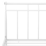 vidaXL Cadre de lit sans matelas blanc métal 100x200 cm