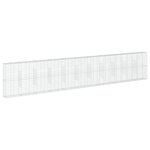 vidaXL Panier gabion avec couvercle 1100x50x200 cm fer galvanisé