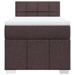 vidaXL Sommier à lattes de lit avec matelas Marron foncé 100x200 cm