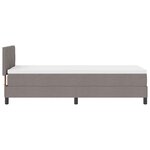 vidaXL Lit à ressorts avec matelas avec LED Taupe 80 x 200 cm tissu