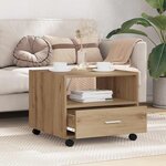 vidaXL Table basse chêne artisanal 55 x 55 x 45 cm Bois d'ingénierie