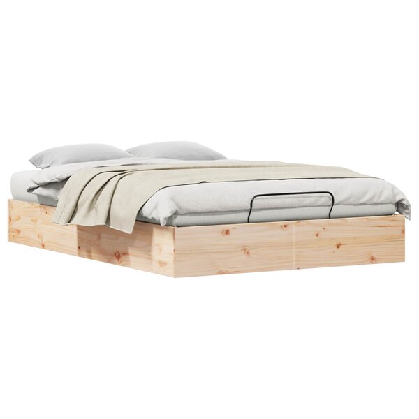 vidaXL Cadre de lit ottoman avec rangement Naturel 160 x 200 cm