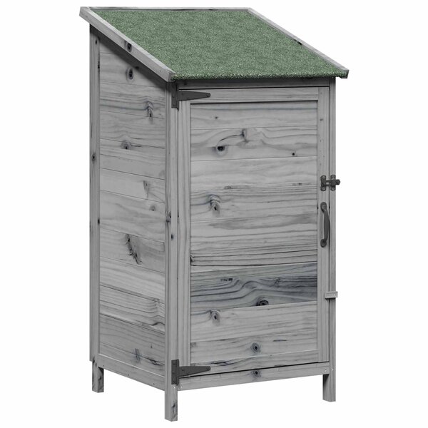 vidaXL Abri de jardin Gris 59 x 56 x 113 5 cm Bois d'ingénierie