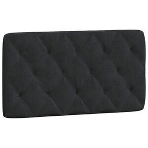 vidaXL Coussin de tête de lit noir 100 cm velours