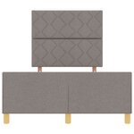 vidaXL Cadre de lit avec tête de lit Taupe 120 x 200 cm tissu