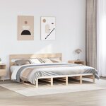 vidaXL Cadre de lit sans matelas 180x200 cm bois massif de pin