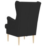 vidaXL Fauteuil Noir Bouclé