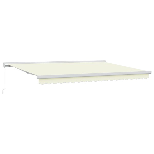 vidaXL Auvent Rétractable Manuel Crème 450x300 cm