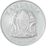 Pièce de monnaie en Argent 1000 Shillings g 31.1 (1 oz) Millésime 2022 Mythical Creatures Tanzania PEGASUS