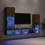 vidaXL Meuble TV 4 Pièces chêne artisanal Bois d'ingénierie