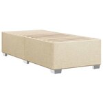 vidaXL Sommier à lattes de lit avec matelas Crème 80x200 cm Tissu