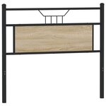 vidaXL Tête de lit chêne sonoma 100 cm bois d'ingénierie et acier