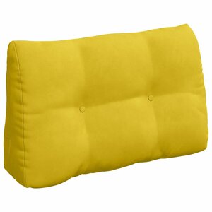 vidaXL Coussin de Dos Jaune 80 x 24 x 50 cm Velours