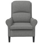 vidaXL fauteuil Gris foncé 76 x 94 x 102 cm Microfibre