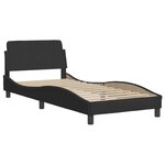 vidaXL Lit avec matelas Hanko noir 80x200 cm velours