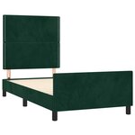 vidaXL Cadre de lit sans matelas vert foncé 100x200 cm velours