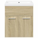 vidaXL Ensemble de meubles de salle de bain 2 Pièces chêne sonoma