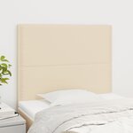 vidaXL Tête de lit Crème 90x5x118/128 cm Tissu