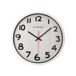 Q-connect horloge murale - Plastique - Diamètre 34 cm - Chrome