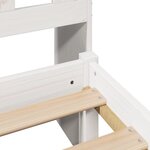 vidaXL Lit bibliothèque sans matelas blanc 90x200cm bois de pin massif