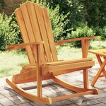 vidaXL Chaise à bascule de jardin Adirondack bois de teck massif