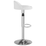 vidaXL Tabourets de bar lot de 2 blanc similicuir