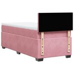 vidaXL Sommier à lattes de lit avec matelas Rose 90x200 cm Velours