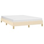 vidaXL Cadre de lit sans matelas crème 160x200 cm tissu