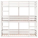 vidaXL Lit superposé triple sans matelas 90x190 cm bois de pin massif