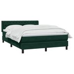 vidaXL Sommier à lattes de lit et matelas vert foncé 160x220cm velours