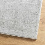 vidaXL Tapis doux à poils moyens et lavable HUARTE Gris 400 x 80 cm